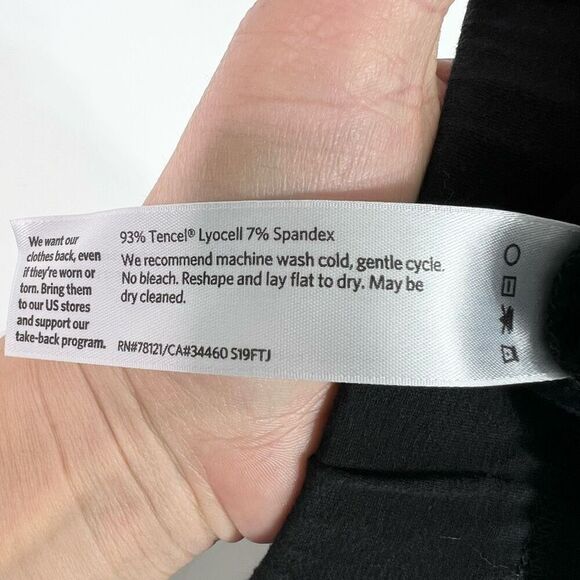 Eileen Fisher Pants Womens 2X Black Elastic Waist Stretch Cropped Pull On - Picture 6 of 9